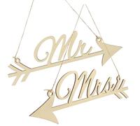 Amosfun 6 Set di Nozze Poi Fai Gli striscioni Annuncio Decorativo Davanti segnaposto per Matrimonio segnaposti Matrimonio segni di Cerimonia di Nozze di Parole in Legno Bosso