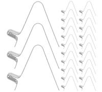 Amosfun 60 Pezzi Clip Molla a Forma di V in Metallo Argento per Pagaia Kayak e Tubo Telescopico Connessione Sicura ed Elevata Elasticità per Riparazioni All'aperto