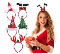 Amosfun 6pezzi Cerchietto Natalizio Corna Di Renna Decorazioni Natalizie Per e Ragazze Accessori Per Festivi Design Di Alberi Di Natale e Motivi Natalizi Leggero e Confortevole