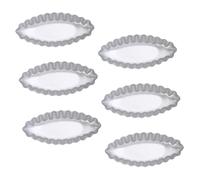 Amosfun 6pezzi Stampo Per Crostata a Forma Di Barchetta in Lega Di Alluminio Da Accessori Da Cucina Antiaderenti Forniture Per Cottura Fai Da Te Resistente Al Calore e Facile Da Pulire