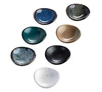 Amosfun, 7 Bastoncini in Ceramica, Supporto per Bacchette in Stile Giapponese, per Sushi, Bacchette, coltelli, cucchiai, Forma Rotonda, Accessorio per la casa, Stile Casuale