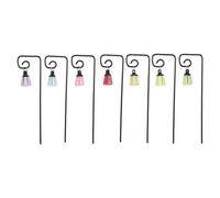 Amosfun 7 Pezzi Lanterna Mini per Giardino Incantato, Resina e Ferro, | Piante Succulente e Vasi, Gancio in Ferro, Decorazione Leggera e Infrangibile, Tavolo Terrario