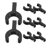 Amosfun 8 Pezzi Clip per Pacco Ghiaccio per Ventilatore, Plastico Nero | Montaggio senza Attrezzi, Presa Rinforzata, Slot Piccolo, per Casa e Ufficio, Fissaggio Rapido