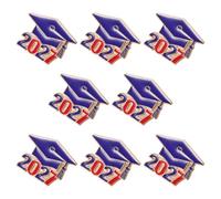 Amosfun 8 Pezzi Spilla Cappello Laurea 2027 in Lega Blu per Cerimonia | Finitura Opaca in Metallo, Design Classico a Quattro Angoli, Leggera e Confortevole, per Giacca