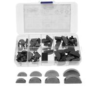 Amosfun 80 Pezzi Chiavetta a Mezzaluna in Acciaio, Assortimento con 8 | Albero Ingranaggi e Motore, Compatta e Resistente All’usura, Colore Nero, Installazione Semplice
