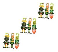 Amosfun 9 Set Adesivo da Parete Festa di San Patrizio Adesivi segni Abito da di San Patrizio Porta Decalcomanie per Porte Trifoglio Decalcomanie della Parete del Trifoglio Carta