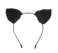 Amosfun Accessorio Per Costume Peloso Con Orecchie Di Gatto Di Halloween Per Donna Comodo Materiale Peluche Per Cosplay E Feste Copricapo Peloso Per Feste