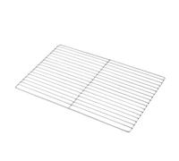 Amosfun Acciaio Inox Griglia Barbecue Multiuso, Quadrata Rete Saldata | Superficie a Barre Parallele, Bordo Continuo Liscio, Pulizia Facile, per Carne, Verdure, Pane e Dolci