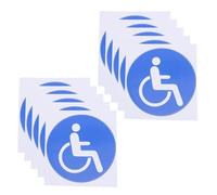 Amosfun Adesivi Segnaletici per Disabili 10 Pezzi 8 Cm Autoadesivi per Finestra e Veicoli Simbolo Sedia a Rotelle per Accessibilità e Parcheggio Persone Mobilità Ridotta