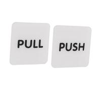 Amosfun Adesivo Segnaletica Push Pull in Acrilico per Porte Ingresso Uscita e Resistente Adatto Vetro Muro Piastrelle per Ufficio Negozio Bagno e Ristorante