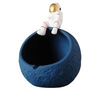 Amosfun Astronauta Decorativo Ceramica Con Ciotola Per Chiavi e Caramelle Statuetta Spaziale Creativa Per Cameretta Ragazzo Ragazza e Ufficio Come Ornamento Educativo e