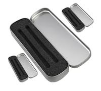 Amosfun Astuccio Portapenne in Metallo Set 3 Pezzi Spugna Interna, Scatola Portamatite Rettangolare Piccola e Studenti, Organizer Cancelleria Scuola Resistente e Pratico