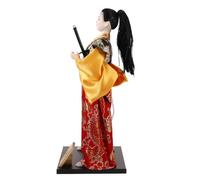 Amosfun Bambola Decorativa Samurai Giapponese da Tavolo in Stile Tradizionale, Ornamento da Scrivania Artigianale, Figura Guerriero Ninja per Arredamento Casa e Ufficio