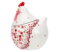 Amosfun Barattolo Di Ceramica A Forma Di Simpatico Barattolo Di Caramelle Di Pollo Con Coperchio Porta Uova Di Gallina Decorativo Contenitore Per Il Tè Contenitori Per Alimenti Per