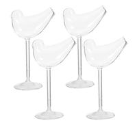 Amosfun Bicchieri da Cocktail a Forma di Volatile 150 Ml Set da 4 in Vetro Resistente per Uso Domestico e Club
