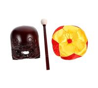 Amosfun Blocco Per Tempio Religioso 5 Pollici Cuscino Protettivo Set Pesce in Acrilico a Percussione Per Meditazione e Canti in Casa e Tempio