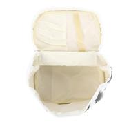 Amosfun Borsa Cosmetica a Tema Mucca, Trousse da Viaggio Portatile in Pelle Pu e Poliestere, Grande Capacità Resistente allo Sporco per Articoli da Toeletta e Accessori da Viaggio