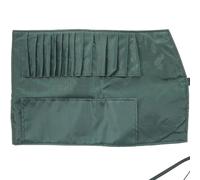 Amosfun Borsa Cosmetica Portatile in Similpelle Verde Scuro Chiusura a Scatto, Organizer per Trucchi e Portagioielli da Viaggio Resistente a Polvere e Graffi, Custodia Compatta