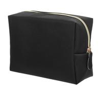Amosfun Borsa da Viaggio per Trucco da Donna Ottagonale Nera, Organizer Cosmetici Grande Capacità Cerniera, Borsa da Toilette Portatile per Viaggi e Uso Quotidiano