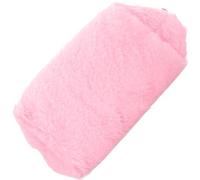 Amosfun Borsa da Viaggio per Trucco in Peluche Rosa, Borsa Cosmetica Compatta Cerniera e Manico Portatile, Astuccio Multifunzione per Cosmetici e Accessori Personali