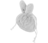 Amosfun Borsa per Trucco in Peluche Coulisse a Forma di Coniglietto, Borsa Cosmetica Soffice e Leggera, Astuccio Portaoggetti per Donne e Ragazze, Sacchetto Regalo Riutilizzabile