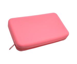 Amosfun Borsa per Trucco in Silicone Piccola Cerniera, Organizer Portatile per Pennelli e Cosmetici da Viaggio, Pochette Cosmetica per Donna, Custodia per Articoli da Toeletta