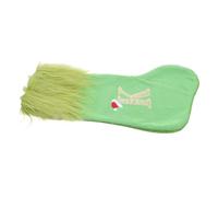 Amosfun Calza di Natale Gigante con Cinturino per Appendere Calza Lavorata Maglia Verde con Ricamo Lettera k Sacchetto Regalo per Dolcetti Natalizi e Decorazioni