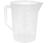 Amosfun Caraffa graduata in plastica da 3000 ml, brocca graduata per miscelazione, trasparente, con manico da cucina, con beccuccio, per prodotti chimici per olio, piscina e prato