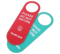 Amosfun Cartelli da Appendere alla Porta in Pu 2 Pezzi Non Disturbare e Prego Bussare Segnaletica per Ufficio, Hotel e Casa Gancio per Pomello, Cartelli Privacy per Maniglia Porta