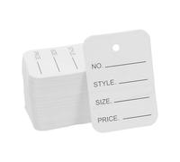 Amosfun Cartellini dei Prezzi per Vestiti in Carta Bianca 3,5x5 Cm 100 Pezzi Etichette Vuote per Abbigliamento al Dettaglio senza Spago per Negozi Boutique e Gestione Inventario