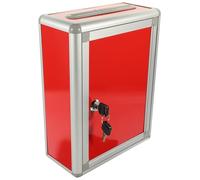 Amosfun Cassetta delle Lettere da Parete Serratura, Contenitore per Suggerimenti e Posta Pubblica in Metallo, per Uso Condominiale e Aree Residenziali Compatta