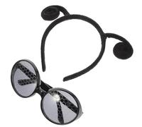 Amosfun Cerchietto Antenna e Occhiali per Cosplay a Forma di Farfalla e Insetti, Accessorio per Feste di Carnevale e Halloween