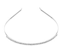 Amosfun Cerchietto Chioma da Donna e Ragazza in Metallo Strass Argento, Comodo e Aderente alla Curva della Testa, per Matrimoni e Altre Occasioni