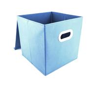Amosfun Cesta Di Stoccaggio Tessuto Non Tessuto Con Manico Plastica e Coperchio Contenitore Per Abbigliamento Libri e Giocattoli Blu