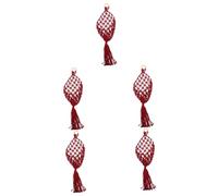 Amosfun Cestini Di Frutta Appesi 5 Pezzi Intrecciati in Corda Di Cotone Cestini Decorativi Da Appendere Alla Parete Borsa Portafrutta in Macramè