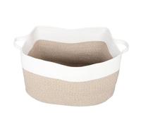 Amosfun Cesto Extra Large in Corda Di Cotone Con Manico Contenitore Portaoggetti Intrecciato Per Giocattoli Libri Biancheria Utilizzabile in Soggiorno Camera Da Letto e Cameretta Dei Ragaz