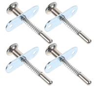 Amosfun Chiavistello a Molla per Fissaggi Sicuri in Ferro Argento 4 Pezzi Resistente All'usura e Anti-aging per Letto Piccolo e Lettino Bimba