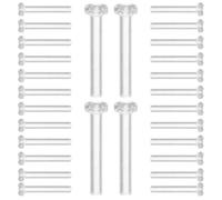 Amosfun Chiusure Sicure per Orecchini a Bottone 50 Pezzi, Tappi Trasparenti Antiallergici 0,75mm, Supporti Protezione Perno Orecchino, Accessori Fai-da-te per Gioielli, Adatti a Pelle