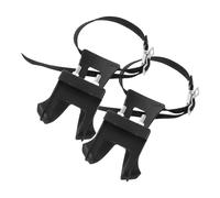 Amosfun Cinghie per Pedali Bici in Plastica Nera Regolabili Clip per Pedale per Mountain Bike e Strada 1 Coppia Accessori per Ciclisti