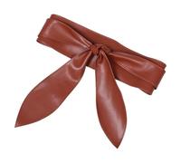Amosfun Cintura Larga da Donna Cintura Creativa Elegante e Morbido in Pu Fiocco per Segnare la Vita Marrone per Abiti e Cappotti