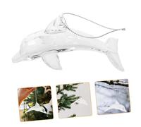 Amosfun Ciondolo a Forma Di Tursiope Natalizio in Acrilico Decorazione Da Appendere All Albero Di Natale Ornamento Trasparente Per Feste Di Natale