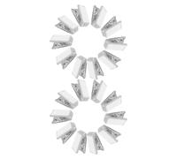 Amosfun Clip Adesive Autoadesive in Plastica e Metallo per Badge e Carte Identificative, 20 Pezzi, Fissaggio Sicuro per Ufficio e Presentazioni Professionali
