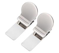 Amosfun Clip Fermasoldi in Acciaio Inossidabile 2 Pezzi, Design Creativo e Semplice, Resistente e Non Facile da Deformare, per Fissare Banconote e Assegni