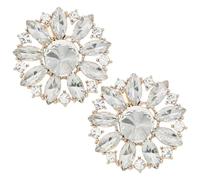 Amosfun Clip per Scarpe Tacchi e Strass 2 Pezzi in Lega Dorata, Fermagli Decorativi per Matrimonio e Feste, Accessori Versatili per Scarpe Basse, Sandali e Décolleté, Regalo Moda per