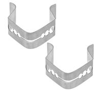 Amosfun Clip Termometro in Acciaio Inox 2 Pezzi Supporto a 3 Fori per Sonda Temperatura, Morsetti per Carne e Accessori Grigliata, Utilizzo Cucina e Forno