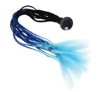 Amosfun Coda Treccia Casco con Ventosa Staccabile Tre Colori Sfumati Nero Accessorio Leggero e Compatto per Protezione e Stile Sottocasco