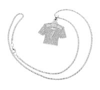 Amosfun Collana dal Design Unico Pendente da Calcio in Lega di Zinco Argento, Resistente per Ragazzi e Uomini, per Festa Mondiale e Uso Quotidiano
