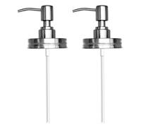 Amosfun Coperchi Per Dispenser Di Sapone in Acciaio Inossidabile Per Barattolo Di, Set Di 2 Pezzi, Antiruggine, Elegante E Resistente, Accessori Per Bagno E Cucina