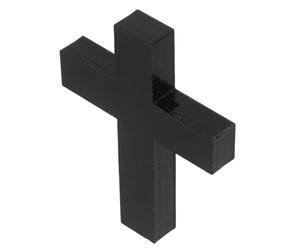 Amosfun Coperchio per Vassoio della Comunione con Maniglia a Croce in Acciaio Inossidabile Nero, Leggero e Facile da Trasportare, per Cerimonie Religiose e Servizi in Chiesa