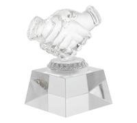 Amosfun Coppa in Cristallo a Forma di Mano Decorativa per Premi